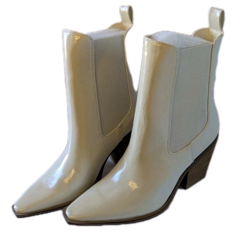 Chinese Laundry Tevin Ankle Boots Galaxy Pate Cream Women's 8.5 M NIB